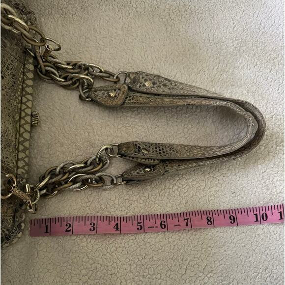 Elliot Lucca Leather embossed snake skin shoulder crossbody GypsyGoth Y2K - Picture 13 of 16